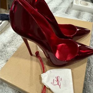 Christian Louboutin Red Heels with Pointed Toe and High Stiletto